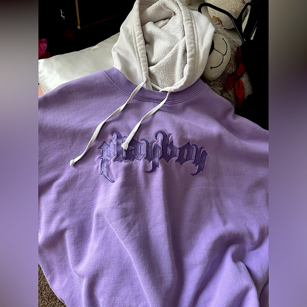 Playboy by Pacsun Purple and White Hoodie!